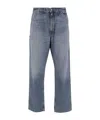 Haikure Denim Trousers With Belt Loops In Blue