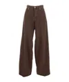 Haikure Wide-leg High Waist Trousers In Brown