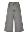Haikure Denim Trousers With Belt Loops In Gray