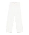 Haikure Denim Trousers With Belt Loops In White