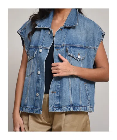 Haikure Denim Vest In Blue