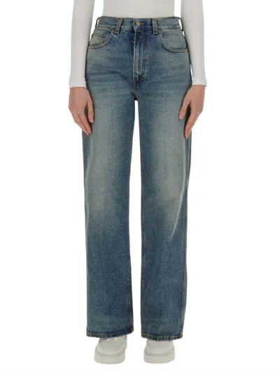 Haikure Denim Wide Fit High Rise Jeans In Blue