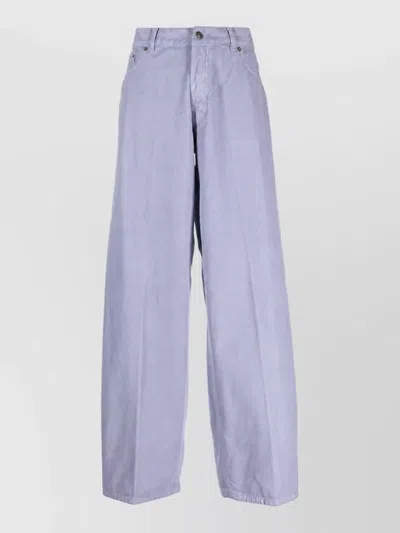 Haikure Denim Wide-leg Trousers In Pink