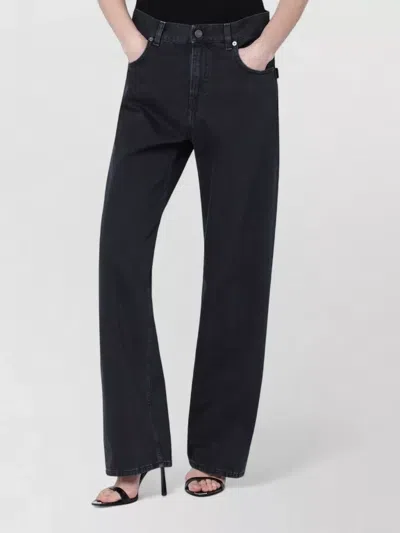 Haikure Denim Wide-leg Trousers In Black