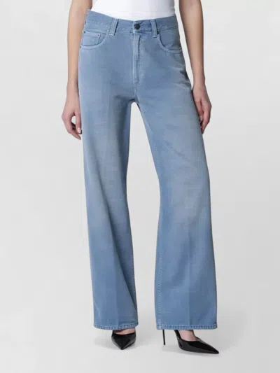 Haikure Denim Wide-leg Trousers In Blue