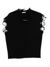 Haikure Distressed-finish Top In Black