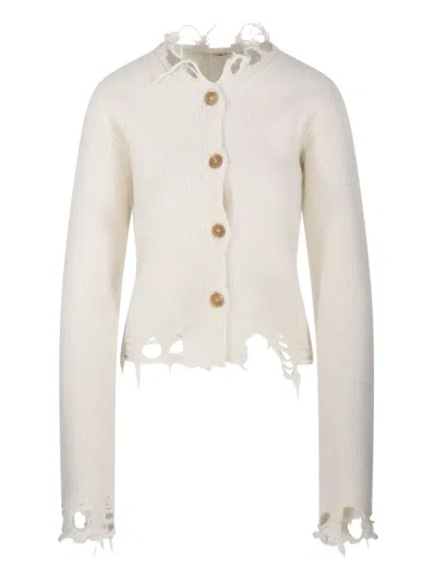Haikure Distressed Frayed Cardigan