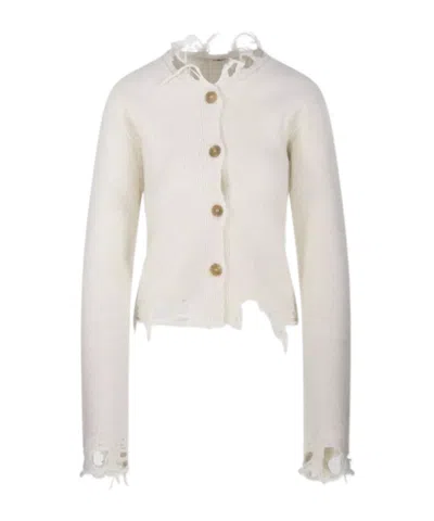 HAIKURE DISTRESSED FRAYED CARDIGAN