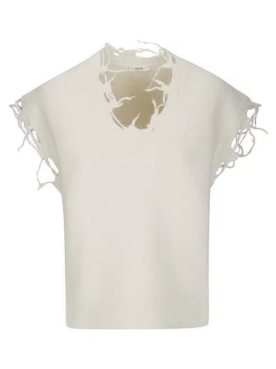 HAIKURE DISTRESSED SLEEVELESS SWEATER
