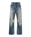 Haikure Distressed Straight Leg Jeans In Blue