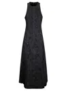 Haikure Long Dark Grey Dress With Rips In Black