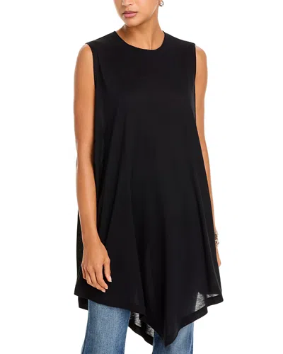Haikure Dominique Sleeveless Asymmetric Hem Top In Black