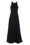 Haikure Long Dark Grey Dress With Rips In Black