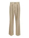 Haikure Ecru Soft Trousers In Sand