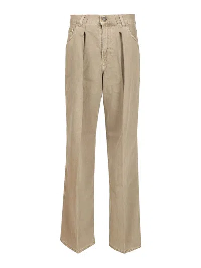 Haikure Ecru Soft Trousers In Nude