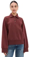 Haikure Edie Sweatshirt Brown/red In Brown/red