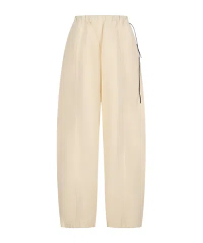 Haikure Elastic Waistband Casual Pants In Neutral