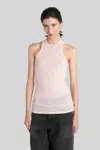 Haikure Eve Tank Top In Rose-pink Wool In Pink