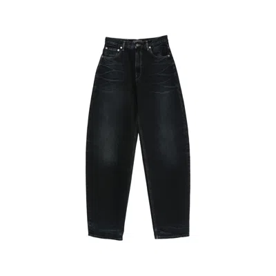 Haikure Faded Barrel-leg Jeans In Black