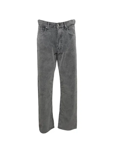 Haikure Faded Corduroy Trousers In Gray