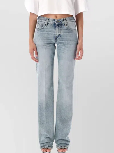 HAIKURE FADED FIVE-POCKET TROUSERS BELT LOOPS