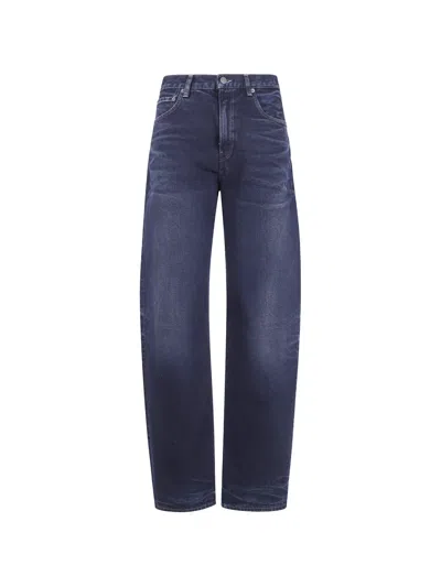 Haikure Faded Wide-leg Jeans In Blue