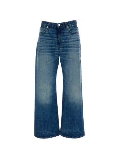 Haikure Faded Wide-leg Jeans In Blue