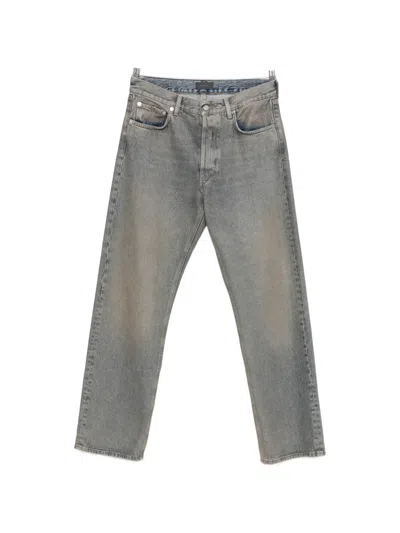 Haikure Faded-effect Logo-patch Jeans In Blue