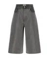 Haikure Bermuda Shorts With Pockets And Belt Loops In Black