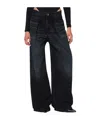 Haikure Wide Candy Black Denim Jeans In Black