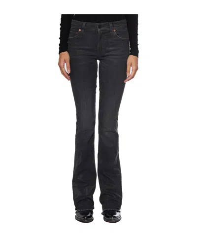 Haikure Five-pocket Denim Trousers In Black