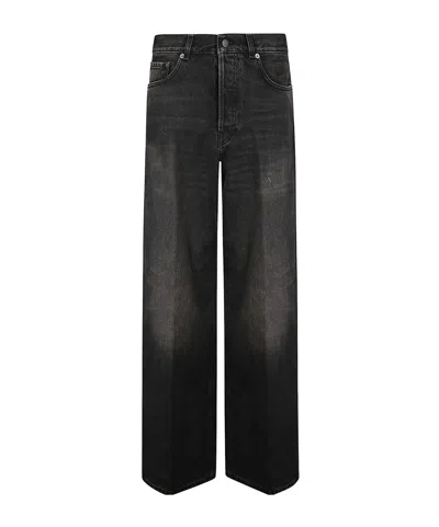 Haikure Five-pocket Denim Trousers In Black