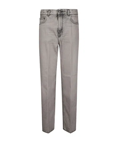 Haikure Five-pocket Denim Trousers In Gray