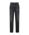 Haikure Wide Leg Five Pocket Trousers With Patch In Black