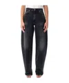 Haikure Five-pocket Denim Trousers In Black