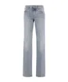Haikure Trousers With Belt Loops And Contrast Stitching In Blue