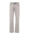 Haikure Straight Leg Five-pocket Trousers Rivet Accents In Gray
