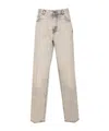 Haikure 5-pocket Trousers With Belt Loops And Contrast Stitching In Neutral