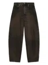Haikure Sculpted Trousers Contrast Stitching In Brown