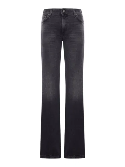 Haikure Five-pocket Jeans In Washed Denim In Black