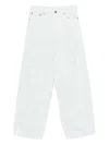 Haikure Bethany Twill Wide-leg Jeans 45 In White