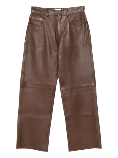 HAIKURE FIVE-POCKET LEATHER PANTS