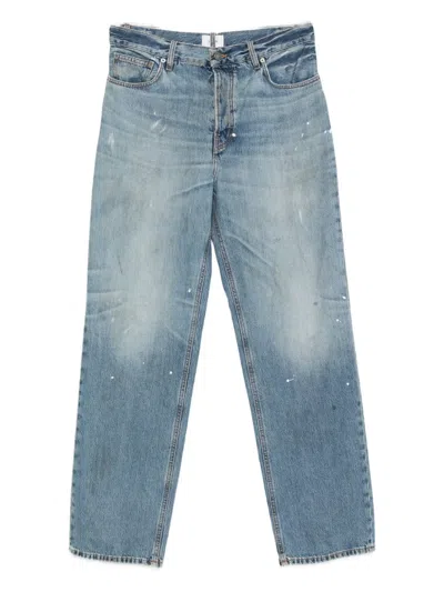 HAIKURE FIVE-POCKET PAINT-SPLATTER JEANS