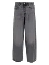 Haikure Wide Fit Cotton Denim Jeans In Gray