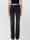 Haikure Five-pocket Trousers With Belt Loops And Rivets In Animal Print