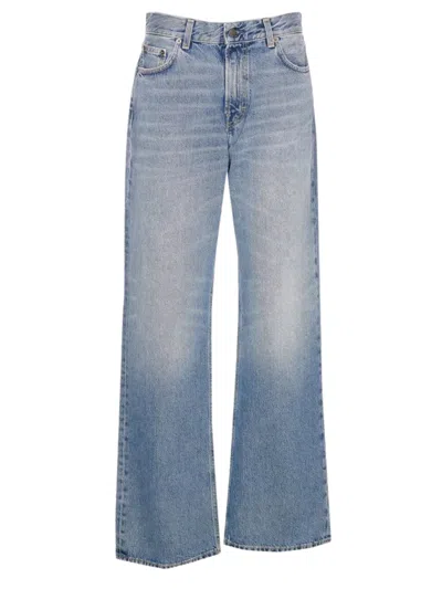 Haikure Five-pocket Zip And Button Fastening Jeans For Women In Denim Blue