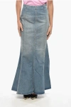 Haikure Flared Denim Shaquille Denim Maxi Skirt In Blue