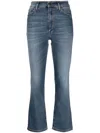 Haikure Flared High-waisted Jeans In Blue