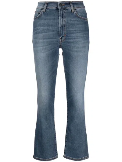 Haikure Flared High-waisted Jeans In Blue