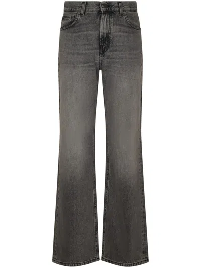 Haikure Flared High-waisted Jeans In Vintage Grey Wash In Gray